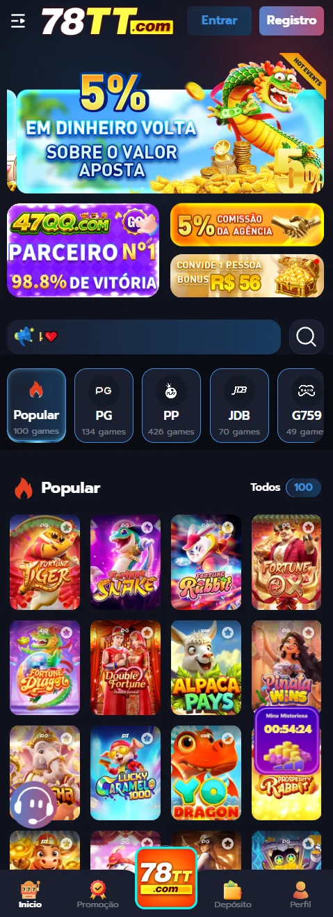 Ilustração de Atraentes Opções de Slots para Todos